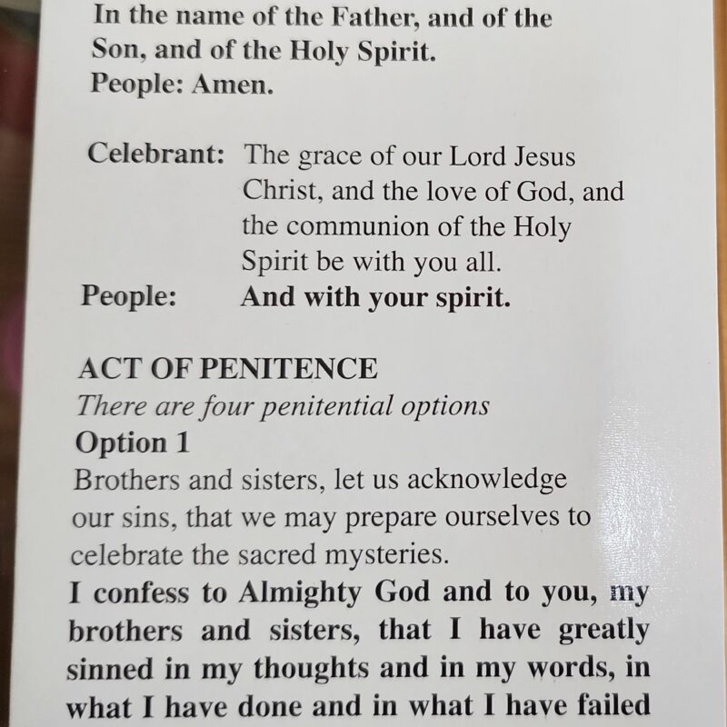 Celebration of the Holy Eucharist