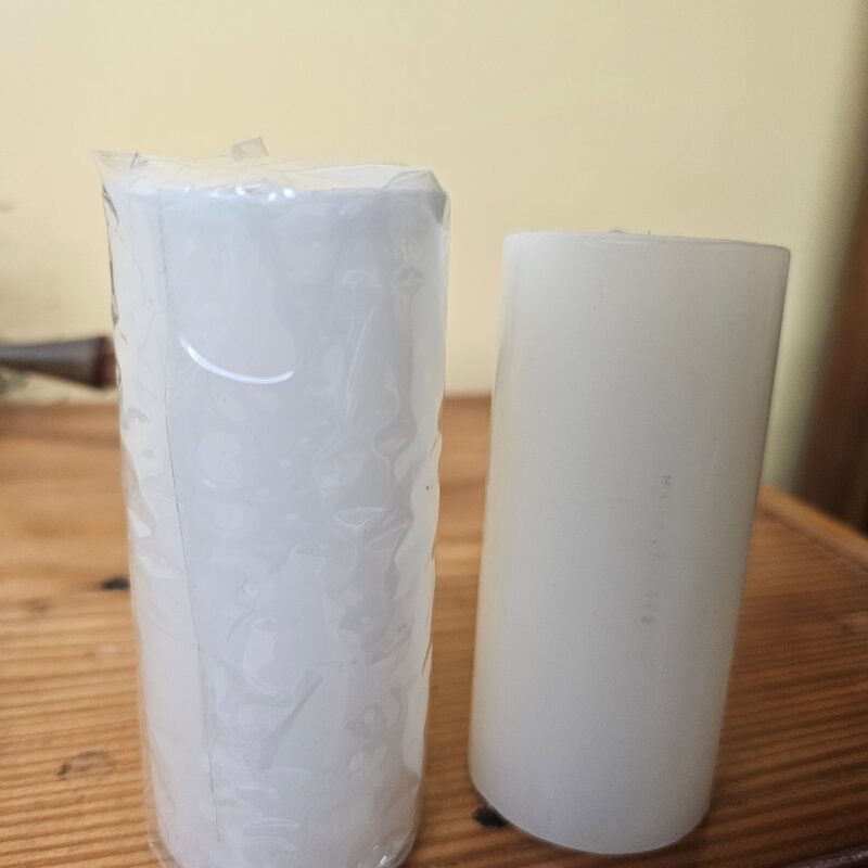 Candles 2" width x 4" height white